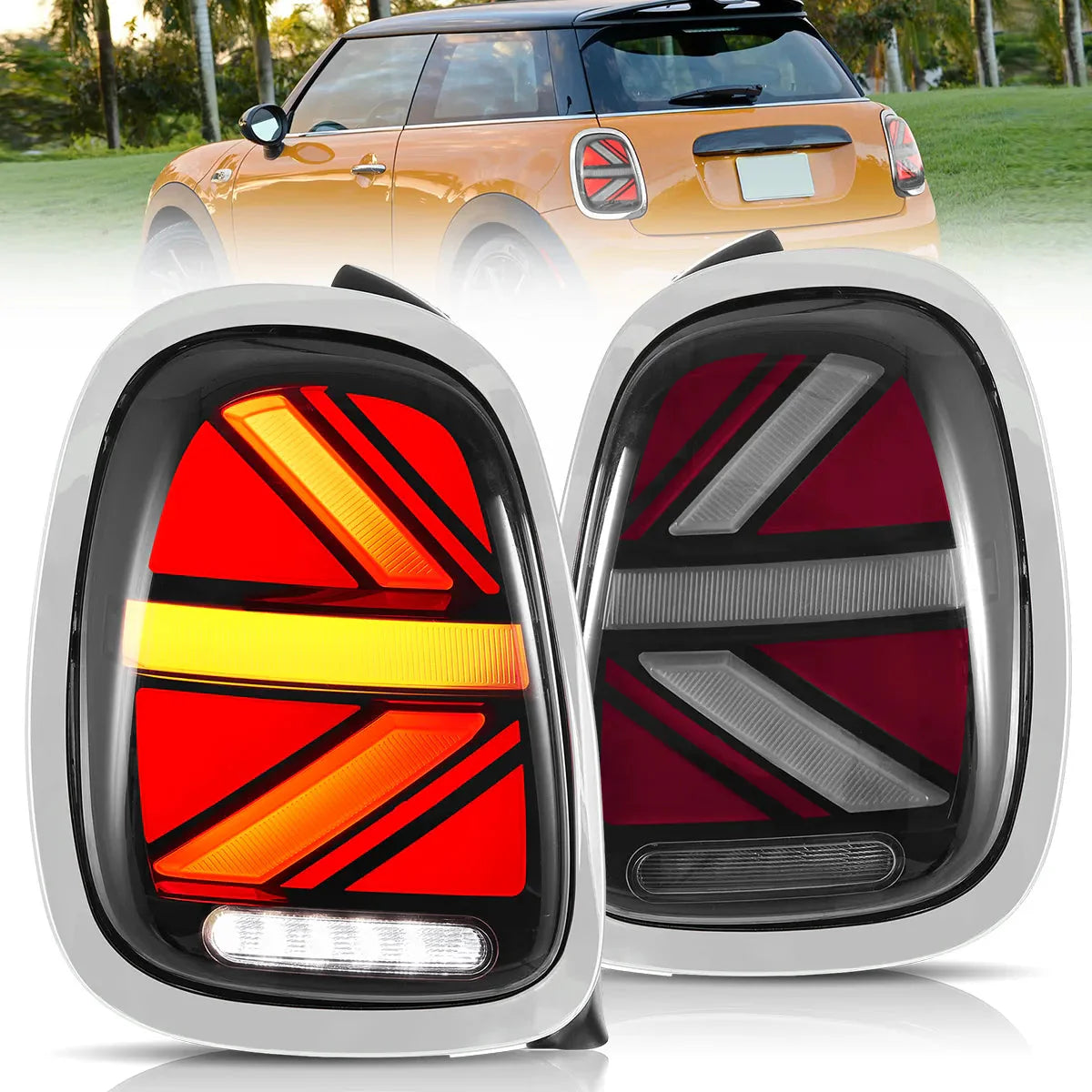 Mini Cooper Hatch F55 F56 F57 LED Tail Lights 2014–2019 (Clearance)