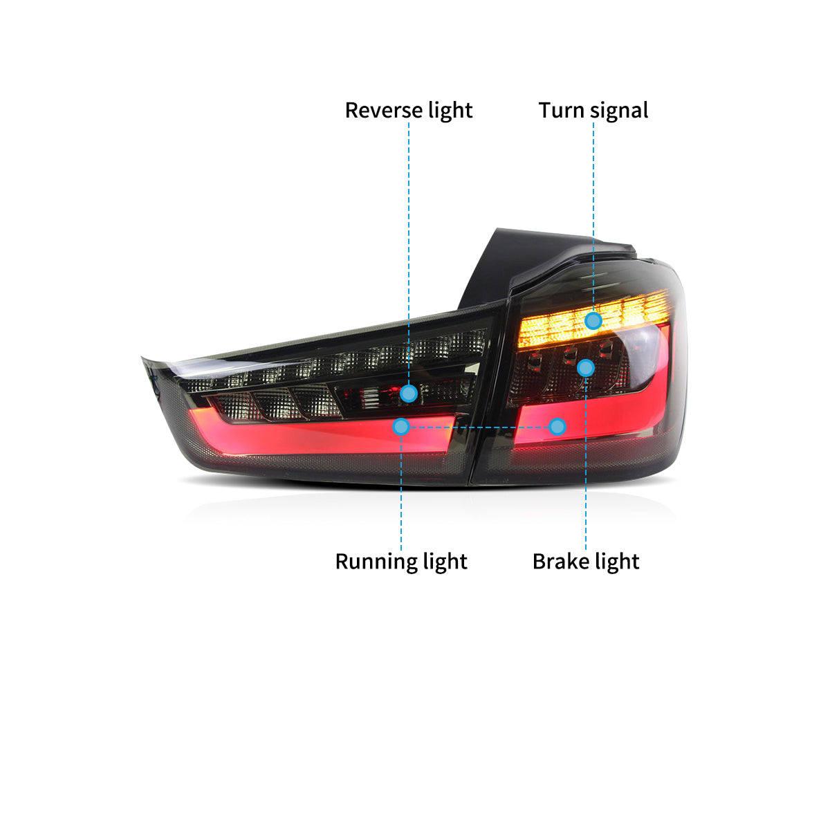 LED Tail Lights for Mitsubishi Outlander Sport (RVR/ASX) 2010–2022