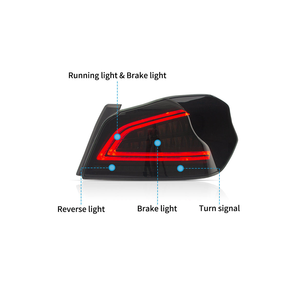 LED Tail Lights for Subaru WRX & STI 2015–2019