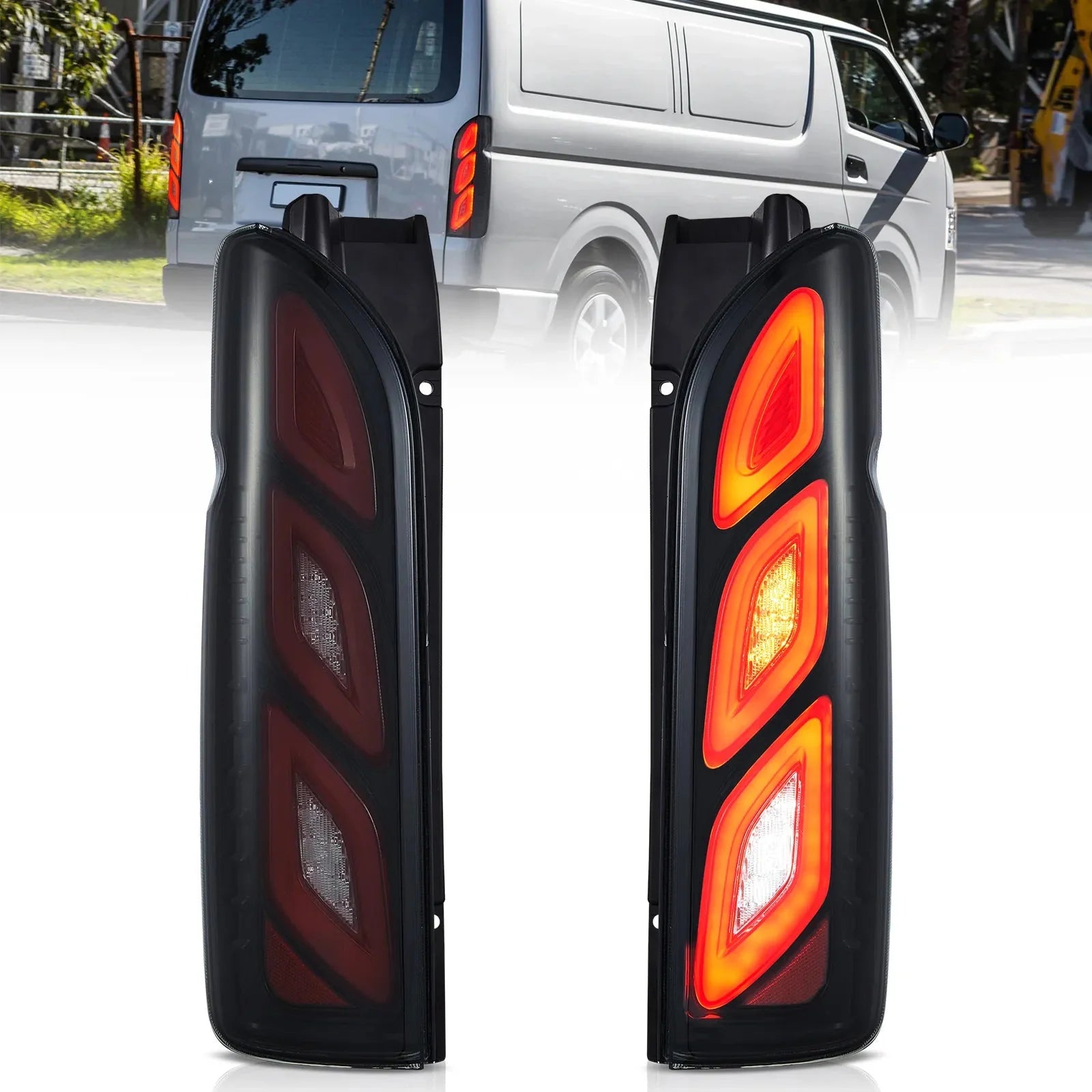 Toyota Hiace With Startup Animation LED Tail Lights 2005–2019 (Clearance)