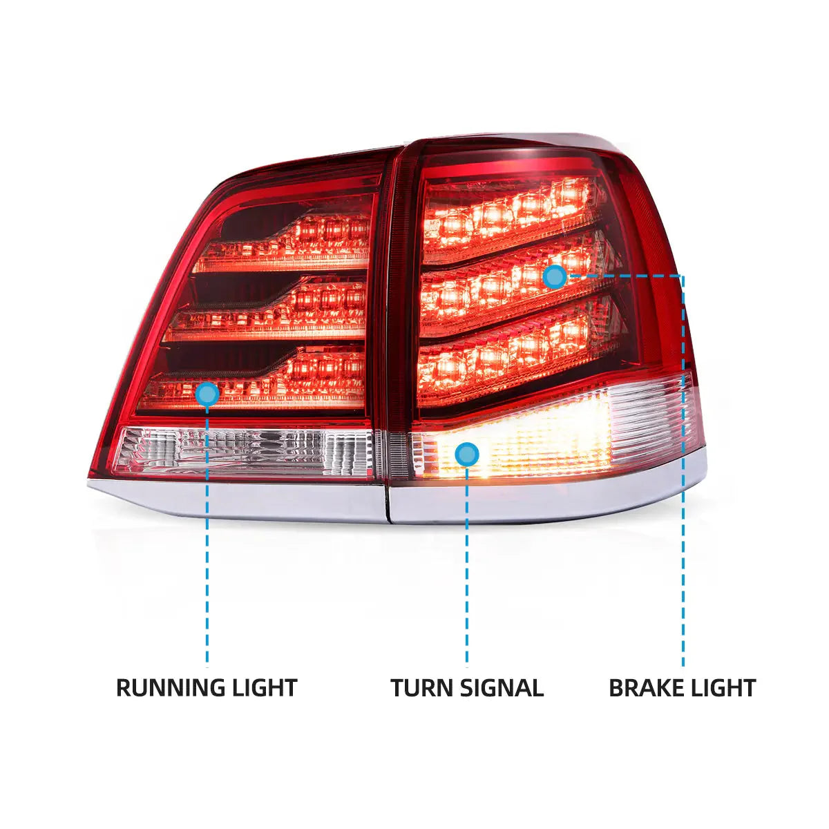 LED Tail Lights for Toyota Land Cruiser 2008–2015