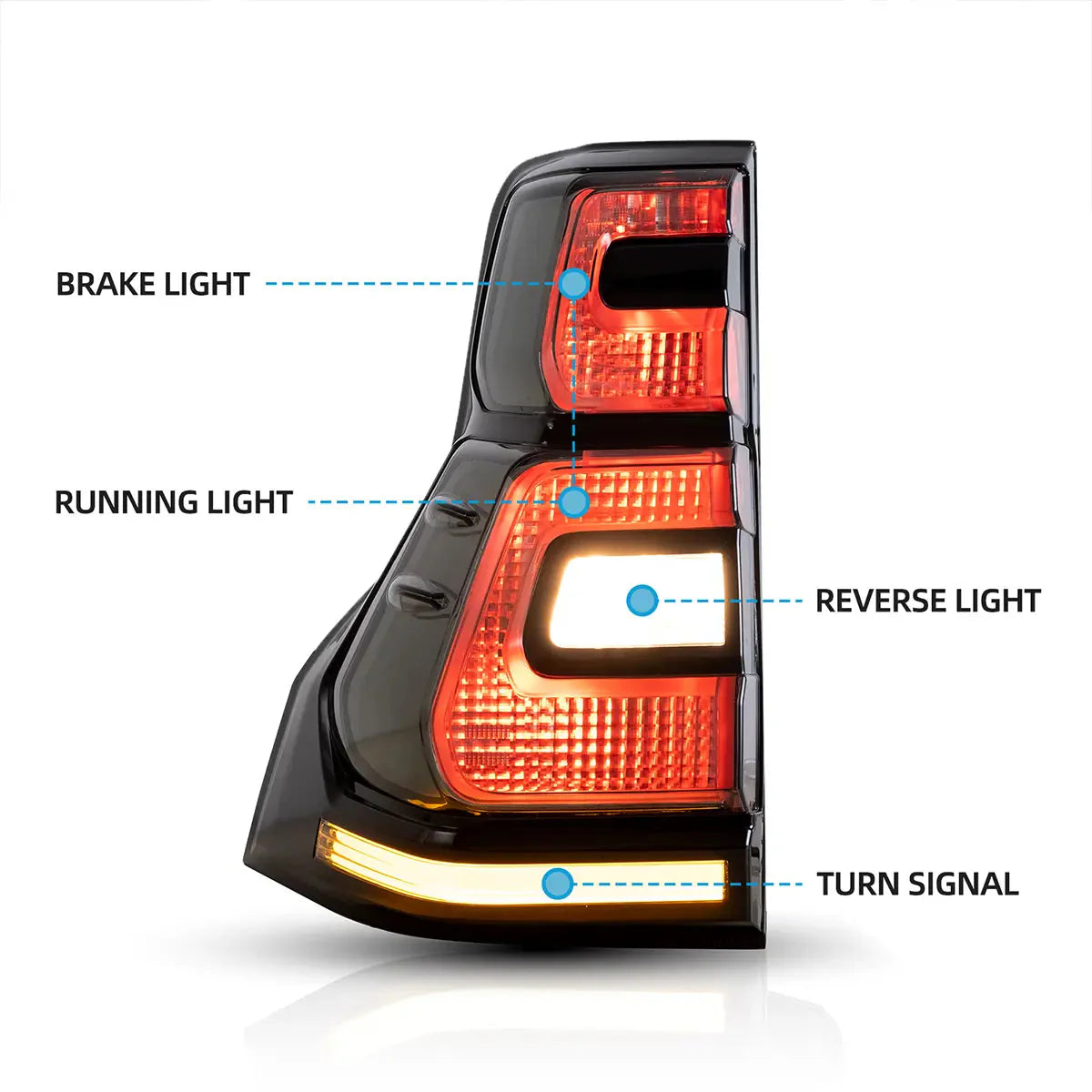 LED Tail Lights for Toyota Land Cruiser Prado 150 2010–2016