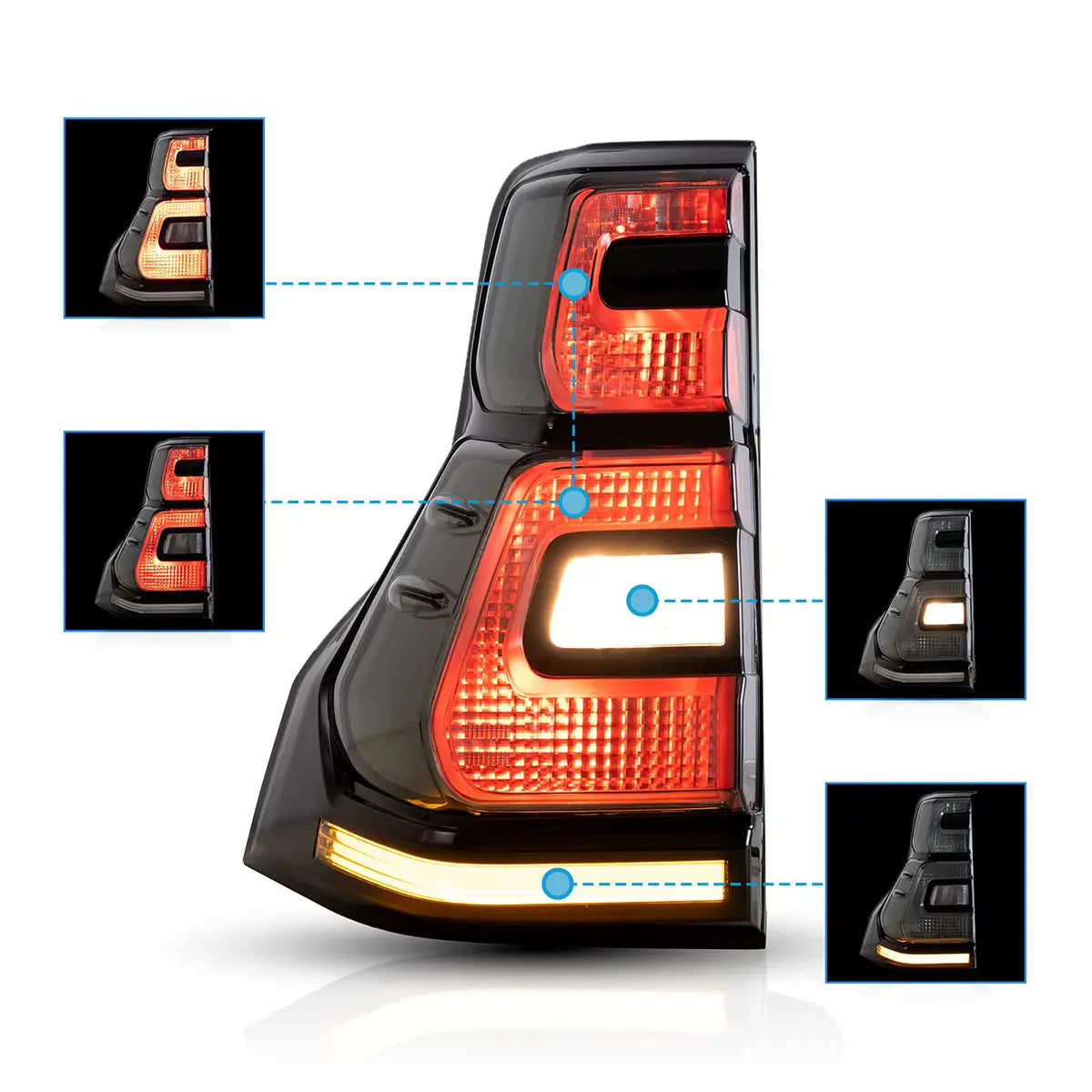 LED Tail Lights for Toyota Land Cruiser Prado 150 2010–2016