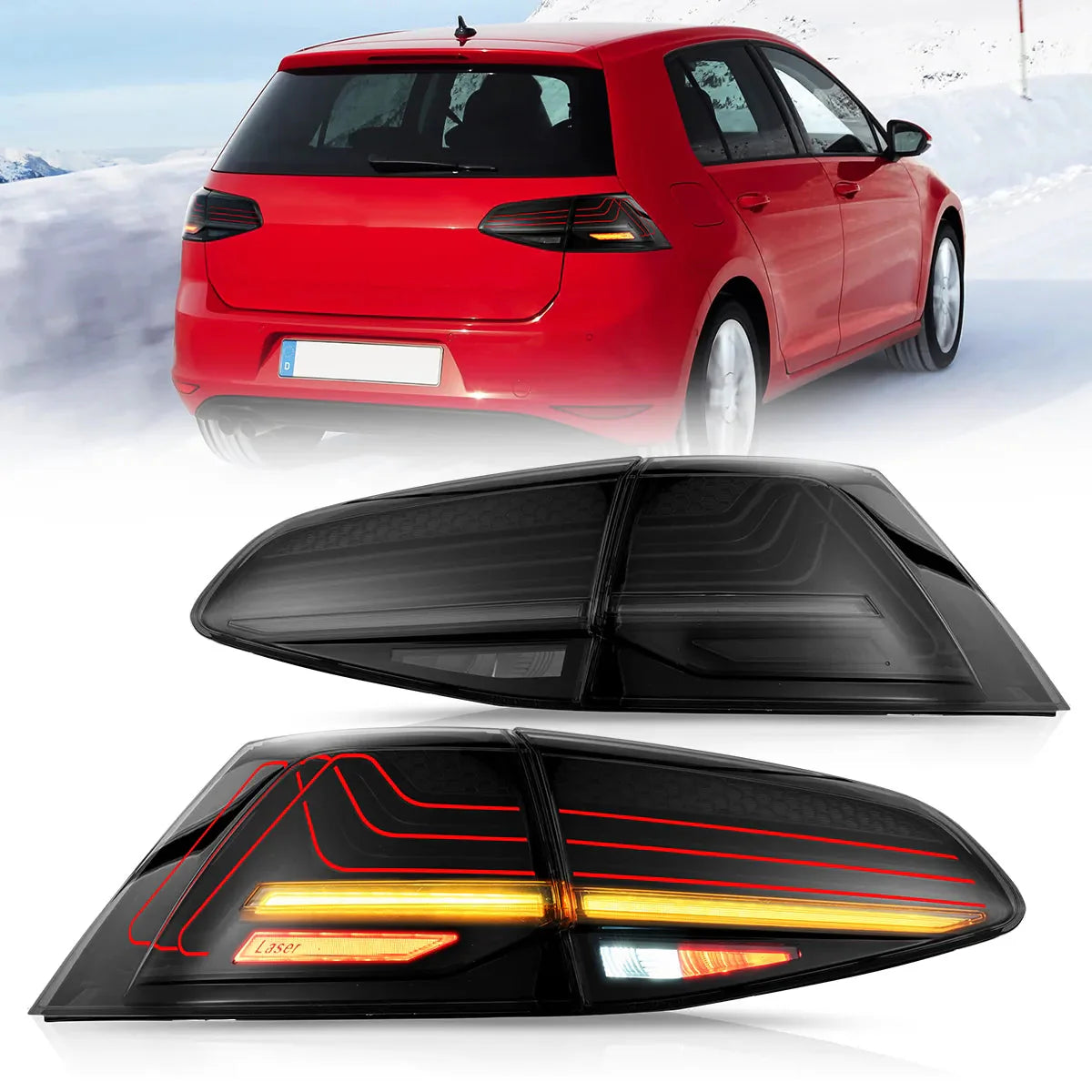 Laser style Tail Lights for Volkswagen Golf MK7 2013–2017