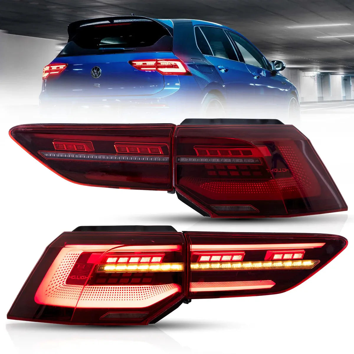 Volkswagen Golf MK8 LED Tail Lights 2020–2023