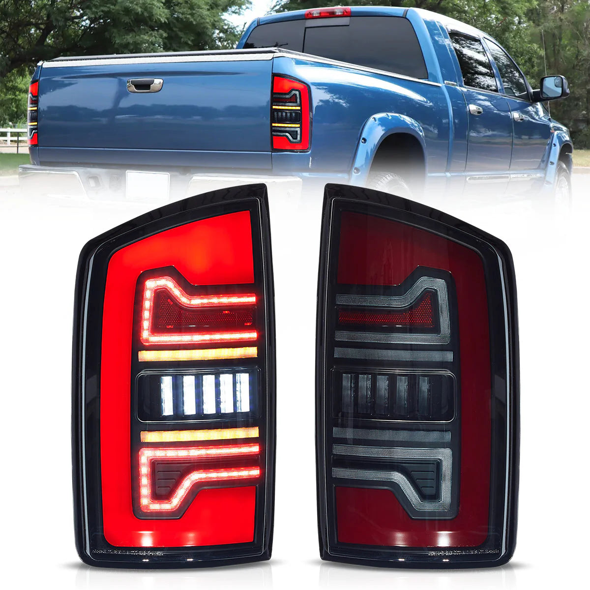 LED Tail Lights for Dodge Ram 1500 2500 3500 2007–2008