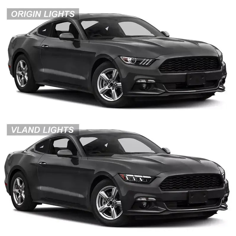 Headlights for 2015 2016 2017 Ford Mustang (S550)