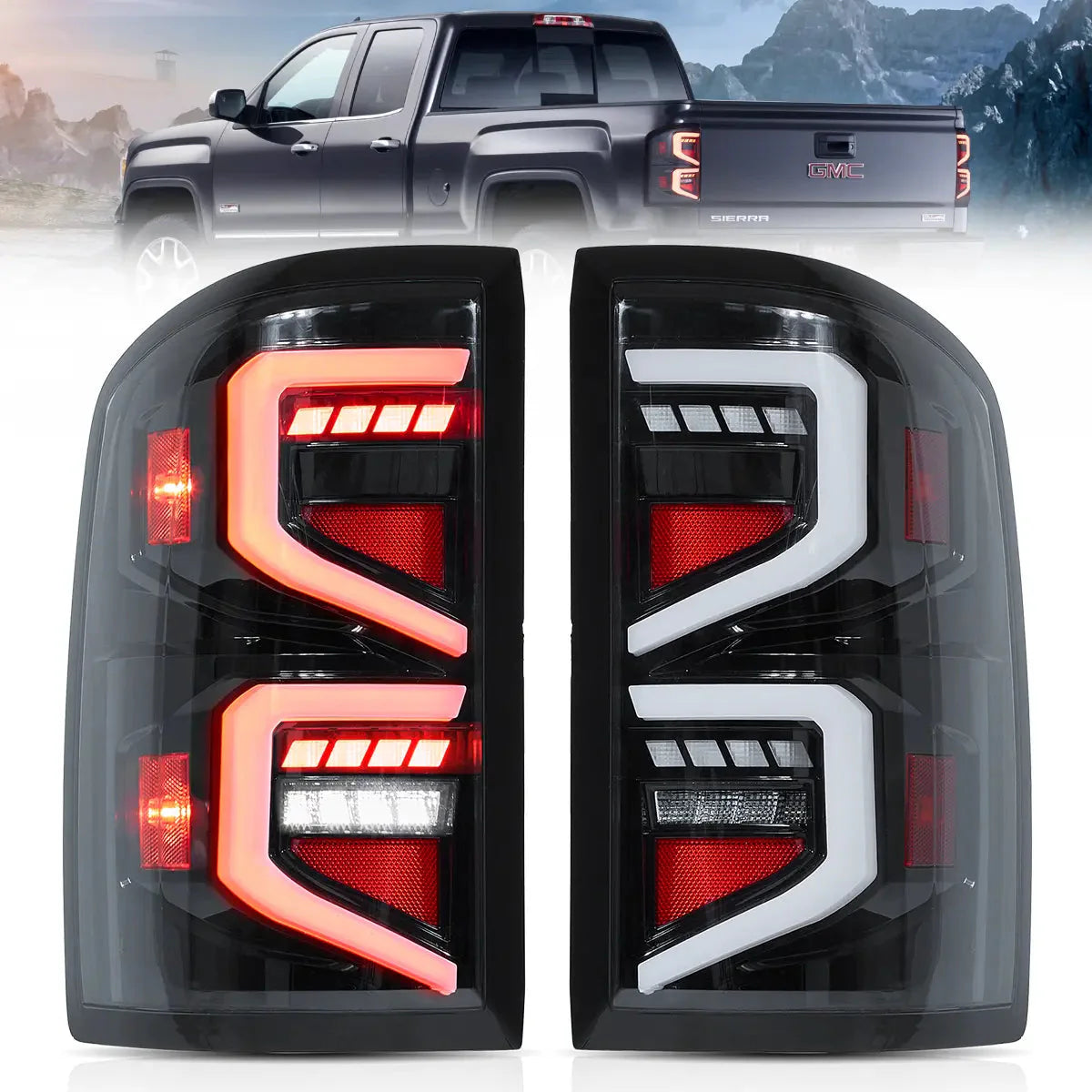 LED Tail Lights for GMC Sierra 1500 2500HD 3500HD 2014–2018