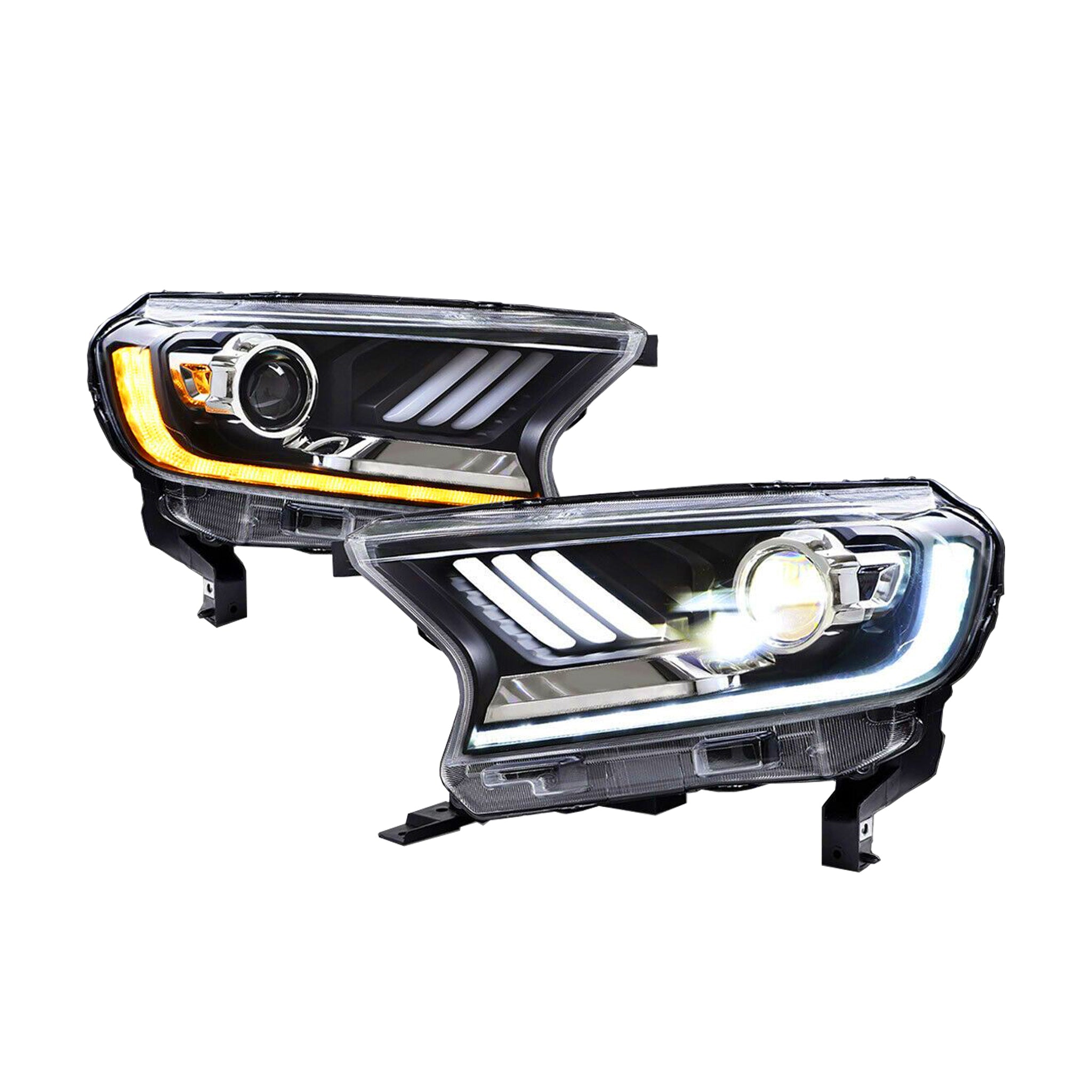 2015-2021 FORD RANGER MUSTANG STYLE SEQUENTIAL LED HEADLIGHTS