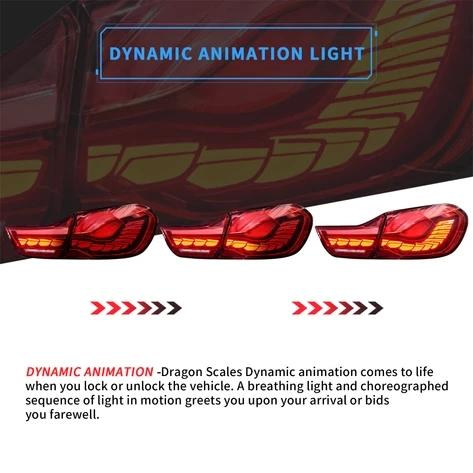 BMW M4 F82 & 4 SERIES OLED GTS / CS STYLE SEQUENTIAL TAIL LIGHTS (2014-2020)