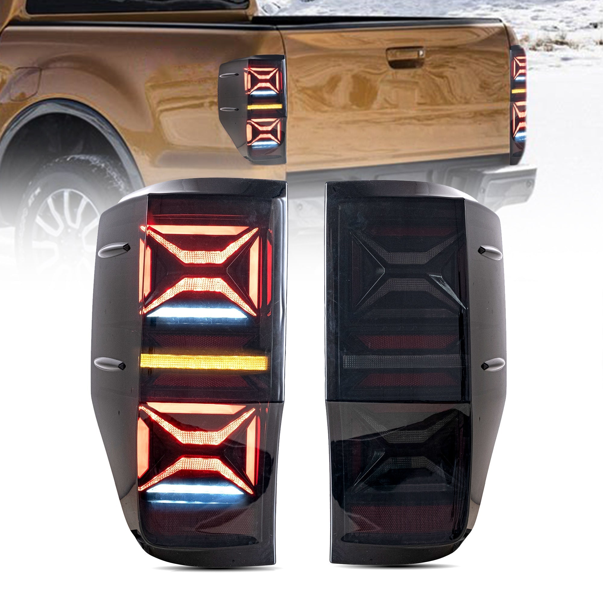 FORD RANGER PX2 PX3 SEQUENTIAL X LED TAIL LIGHTS (2012-2021)