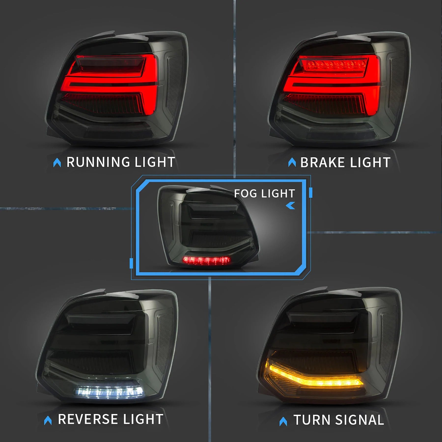 VW POLO SEQUENTIAL LED TAIL LIGHTS
