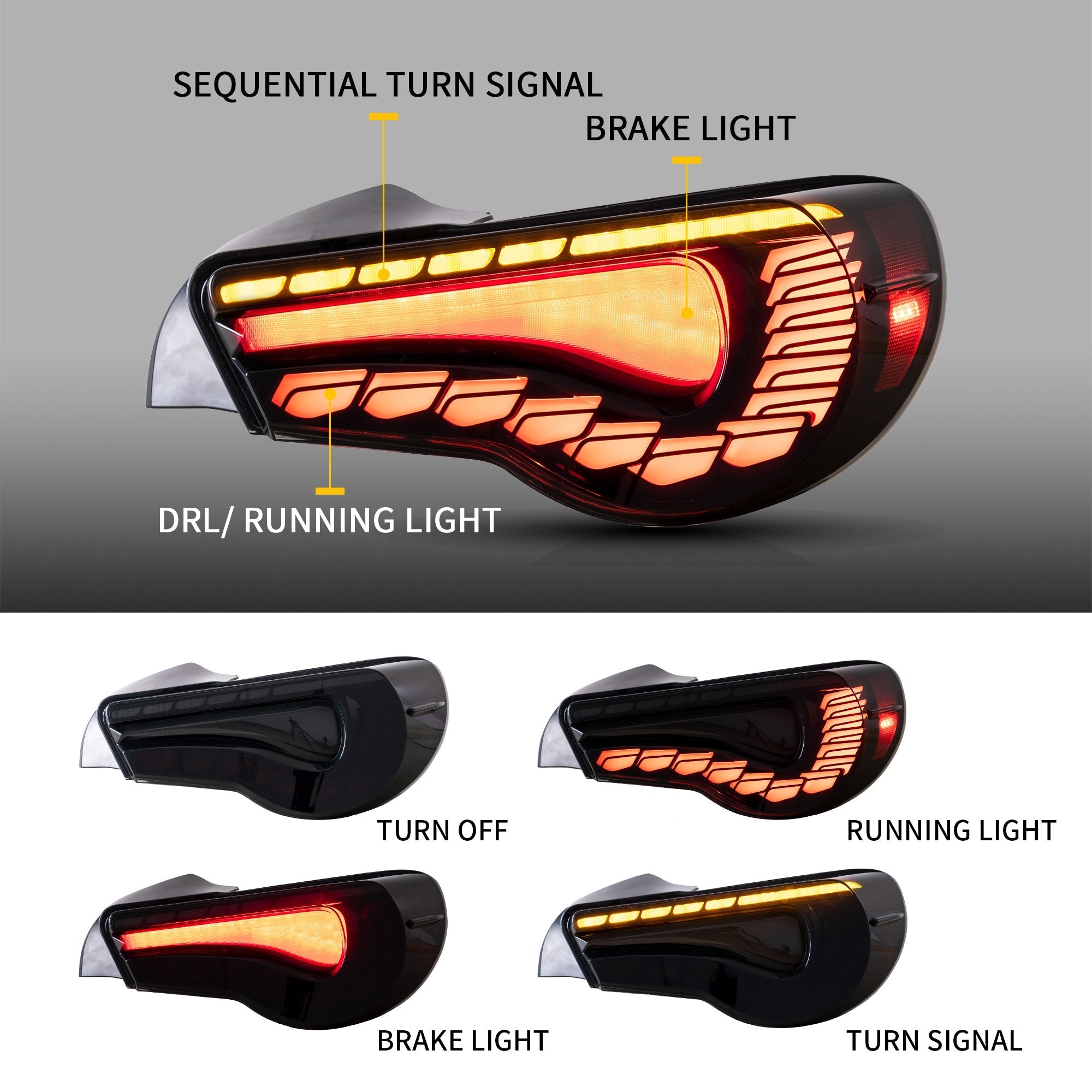 TOYOTA 86 / SUBARU BRZ OLED GTS STYLE SEQUENTIAL TAIL LIGHTS