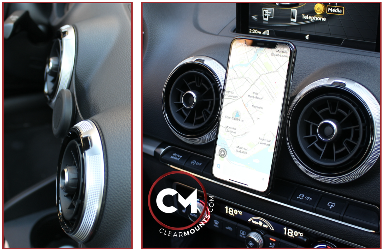 Clearmounts Low-Profile Magnetic Holder Audi Q2 2017-Present