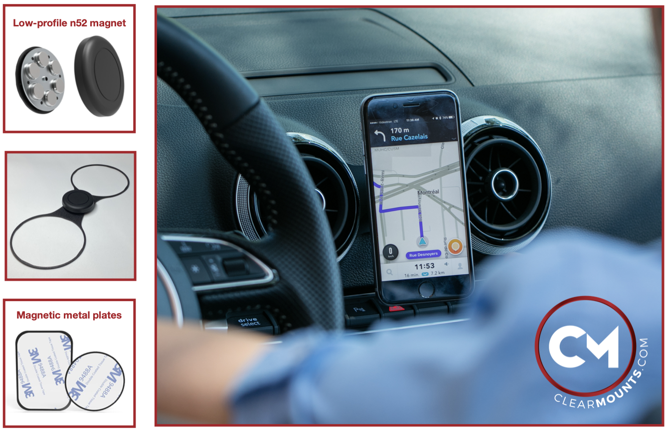 Clearmounts Low-Profile Magnetic Holder Audi Q2 2017-Present