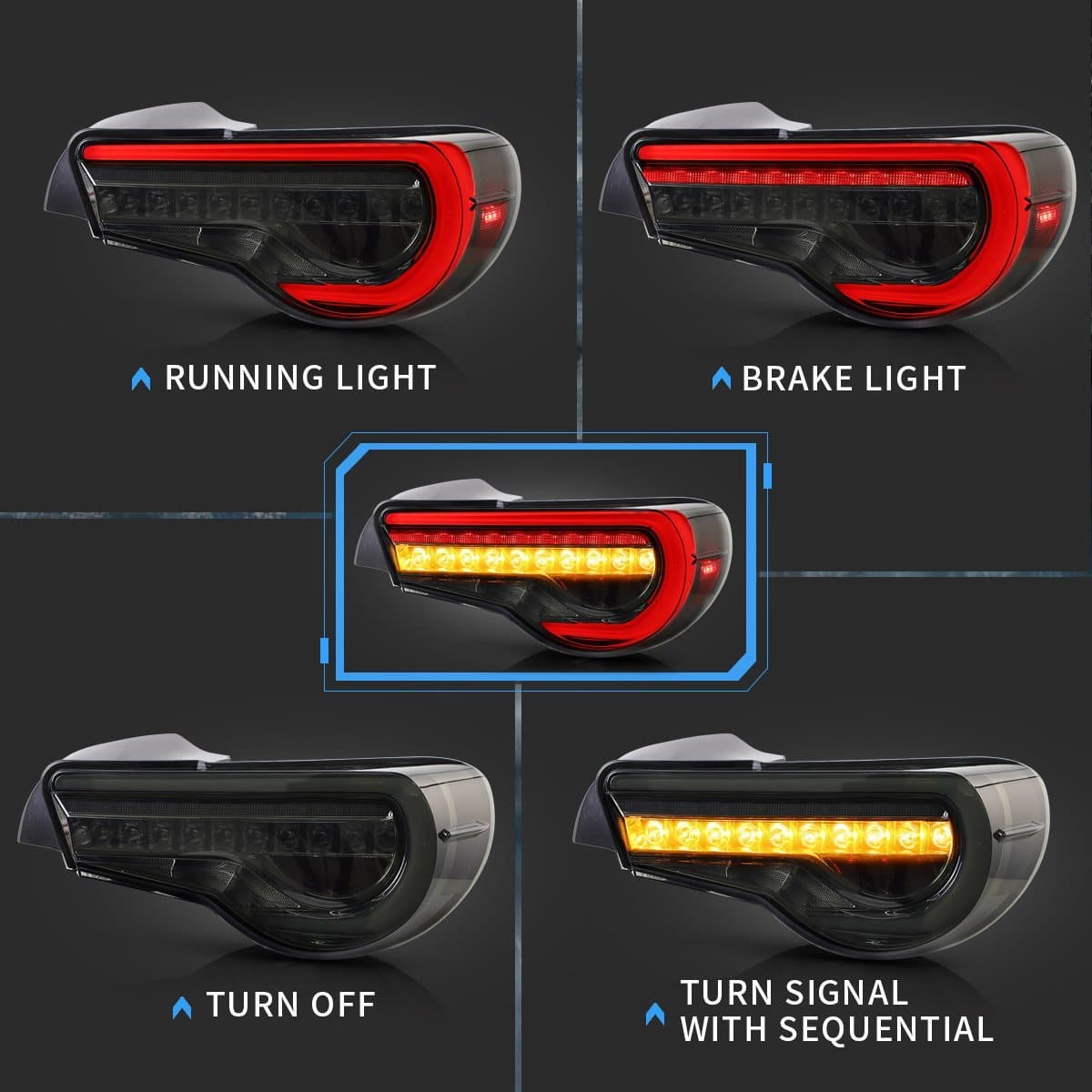 TOYOTA 86 / SUBARU BRZ LED SEQUENTIAL TAIL LIGHTS