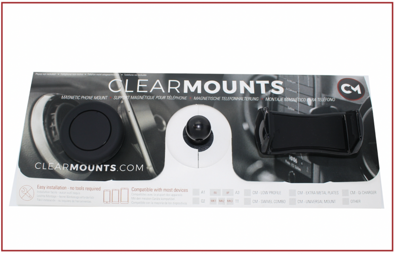 Clearmounts Universal Adhesive Swivel Mounts
