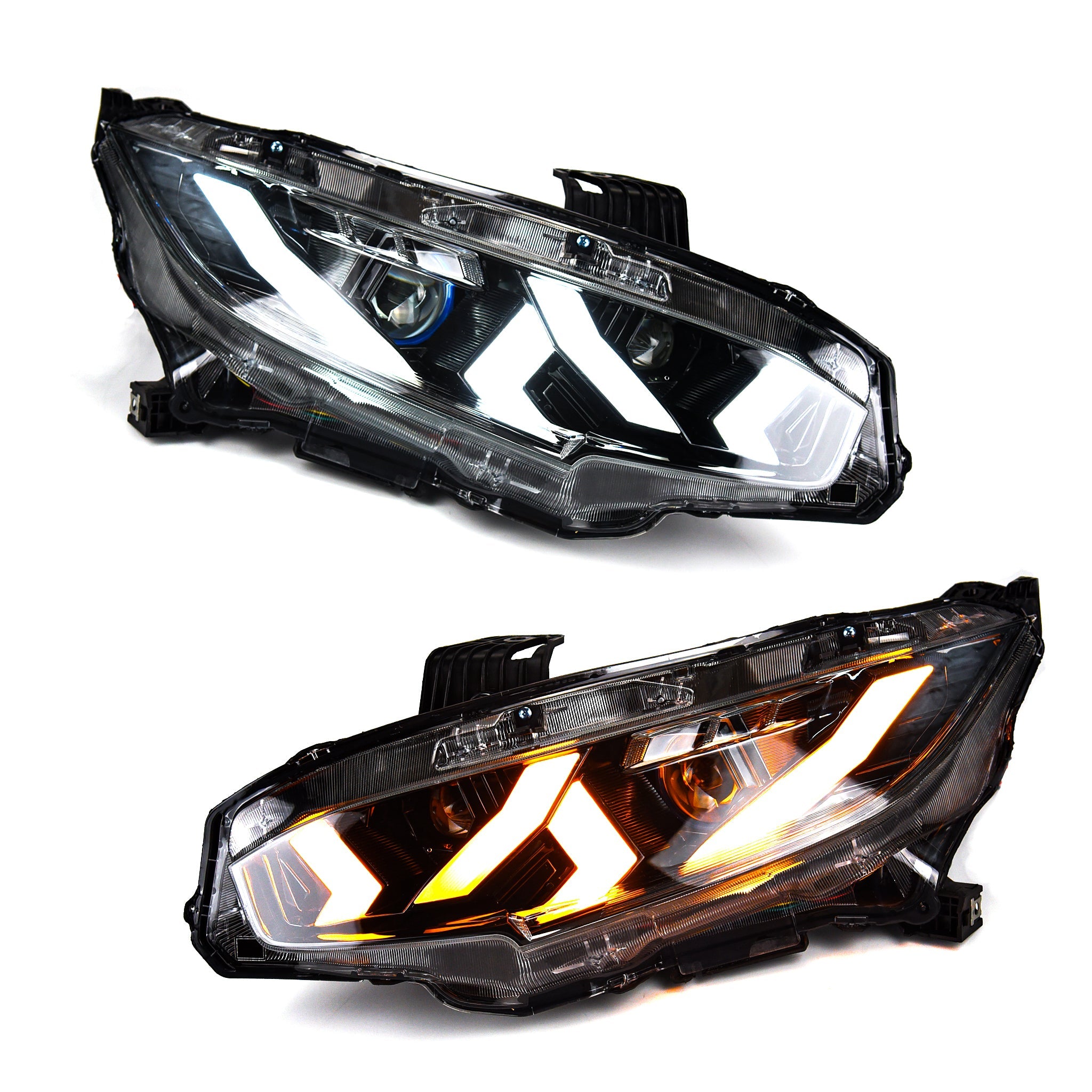 SEQUENTIAL LED HEADLIGHTS : 2017-2019 HONDA CIVIC FK7 FK8 FC1