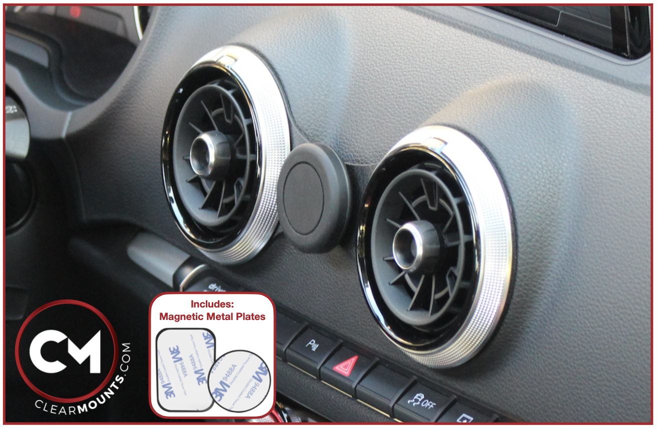 Clearmounts Low-Profile Magnetic Holder Audi A3-S3-RS3 (8V)