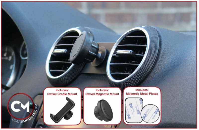 Clearmounts Swivel Magnetic & Cradle Holder Audi A3-S3-RS3 (8P)