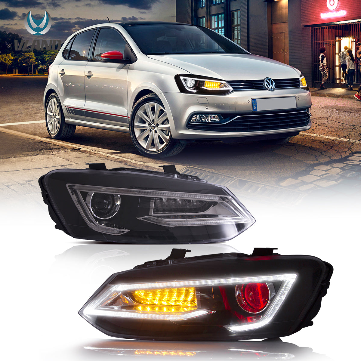 LED Headlights for Volkswagen Polo MK5 2009–2017
