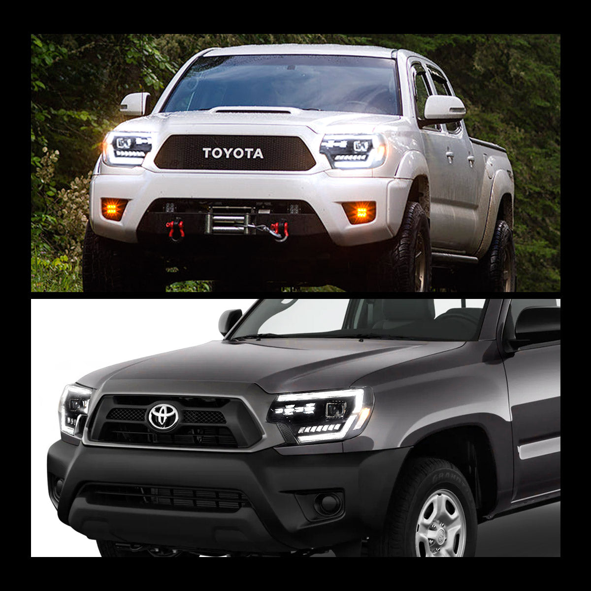 LED Headlights for Toyota Tacoma with Start-up Animation 2012–2015