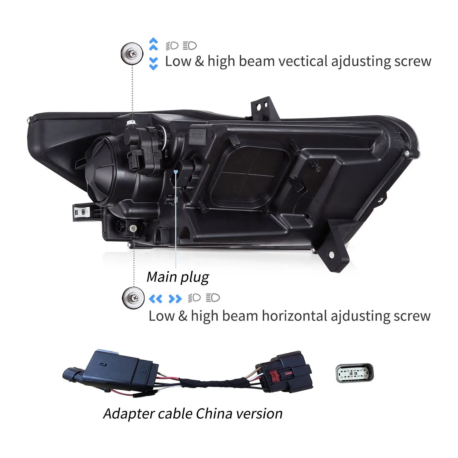 Headlights for 2015 2016 2017 Ford Mustang (S550)