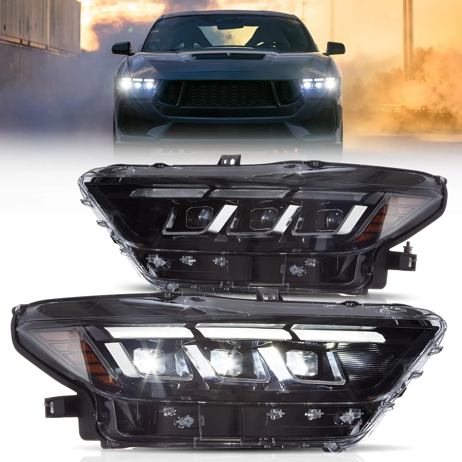 Headlights for 2015 2016 2017 Ford Mustang (S550)