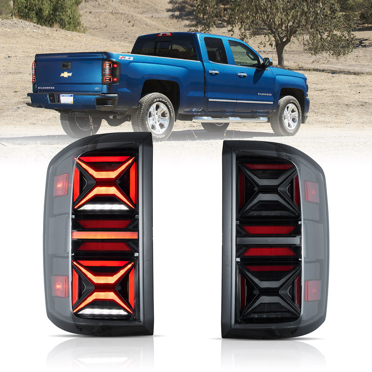 LED Tail Lights for Chevrolet Silverado 1500 2500HD 3500HD 2014–2018