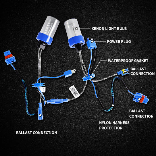 2PCs D2H/H7 Xenon Bulbs Conversion HID KIT with Ballast 12V 35W 55W 6000K