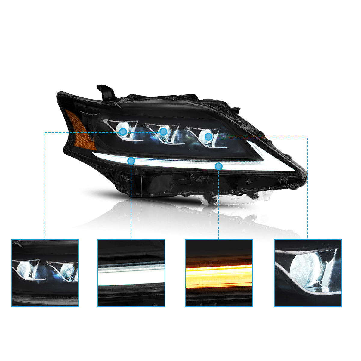 LED Headlights for Lexus RX 270 350 450h 2013–2015