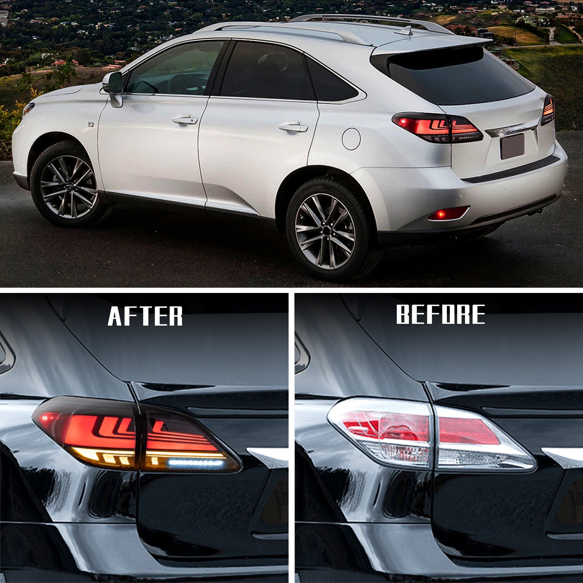 2009-2014 LEXUS RX270 RX330 RX350 RX450H LED DYNAMIC TAIL LIGHTS - iilumo