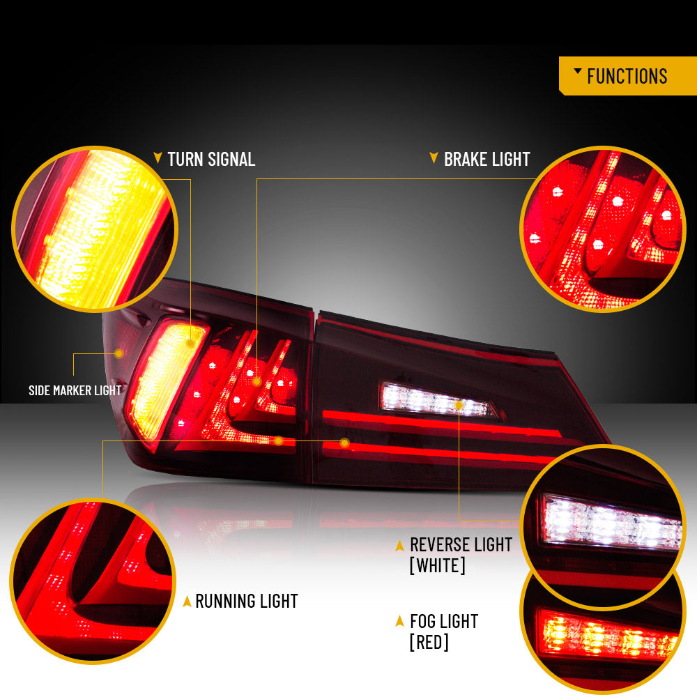 LED Headlights & Tail Lights for Lexus IS250 IS350 ISF 2006–2013