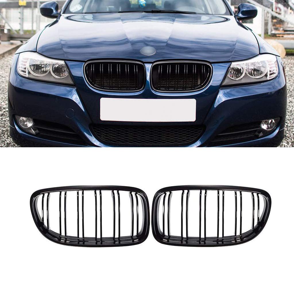 M Performance Style Gloss Black Grille to suit BMW 3 Series E90/E91 (Double Slat)