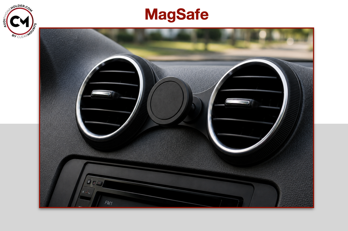 Clearmounts MagSafe Magnetic Phone Holder for Audi A3/S3 8P - Dubhaus Australia