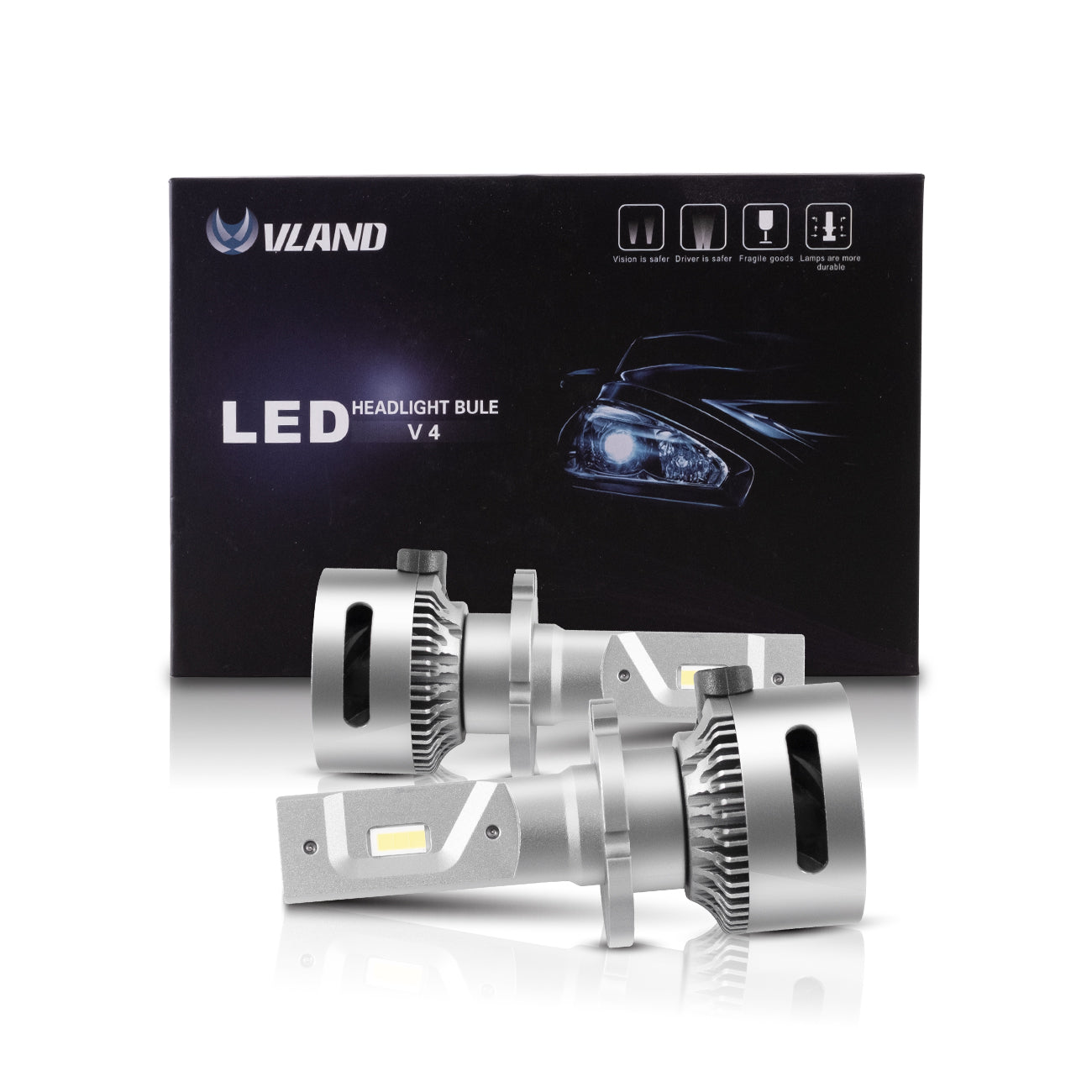 2PCs D2S/H7/9005 LED Bulbs 35W 6000K Super Bright