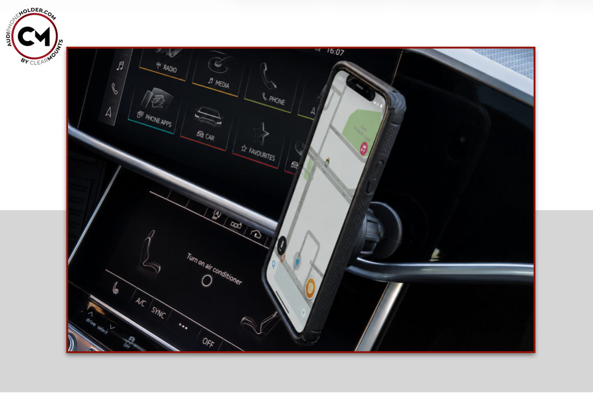 Clearmounts Adhesive MagSafe Wireless Charging Phone Holder for Audi A3/S3/RS3 8Y - Dubhaus Australia