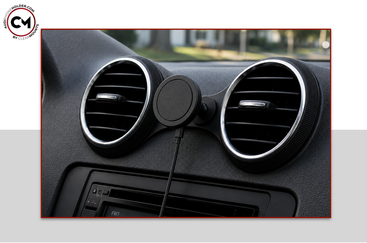 Clearmounts MagSafe Wireless Charging Phone Holder for Audi A3/S3 8P - Dubhaus Australia
