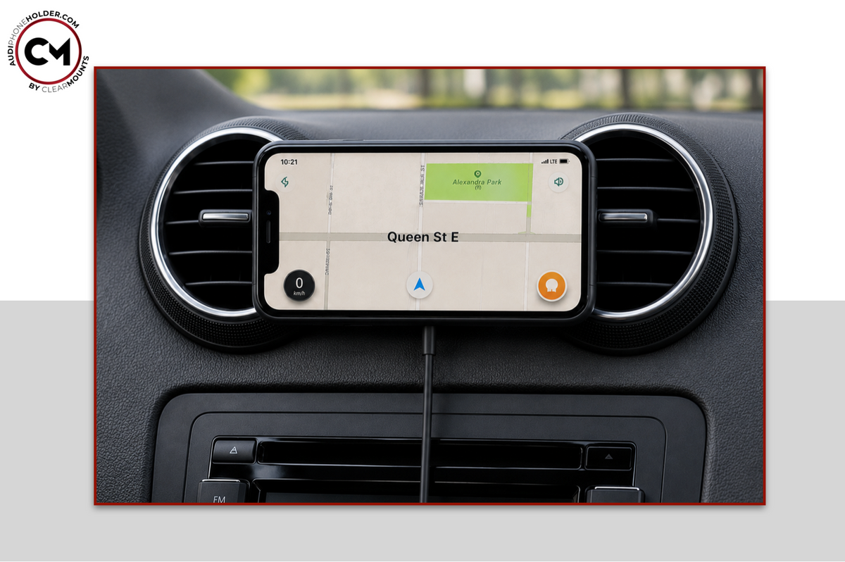 Clearmounts MagSafe Wireless Charging Phone Holder for Audi A3/S3 8P - Dubhaus Australia
