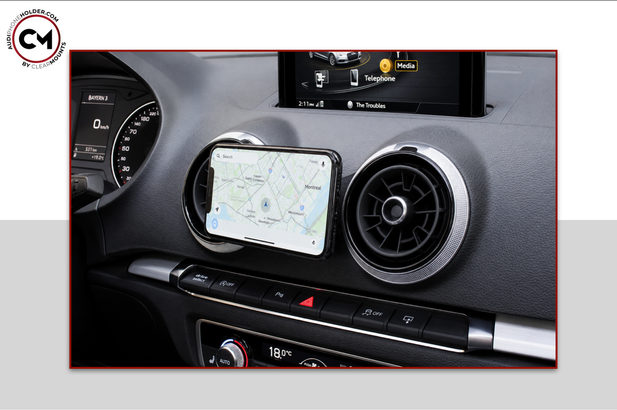 Clearmounts MagSafe Magnetic Phone Holder for Audi A3/S3/RS3 8V - Dubhaus Australia