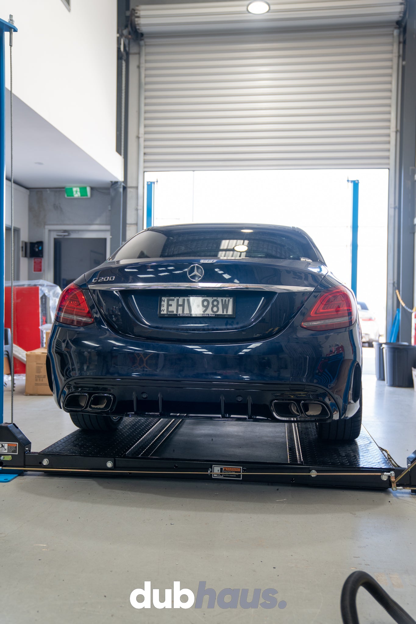 C63 Style Rear Diffuser to suit Mercedes Benz C Class W205 and C43 (With Exhaust Tips)