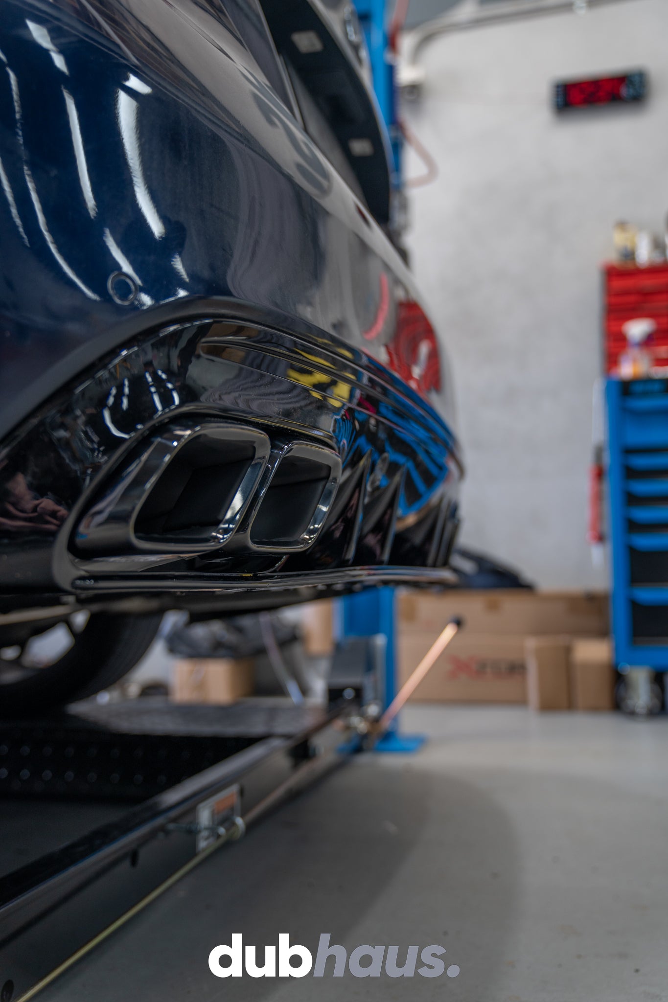 C63 Style Rear Diffuser to suit Mercedes Benz C Class W205 and C43 (With Exhaust Tips)