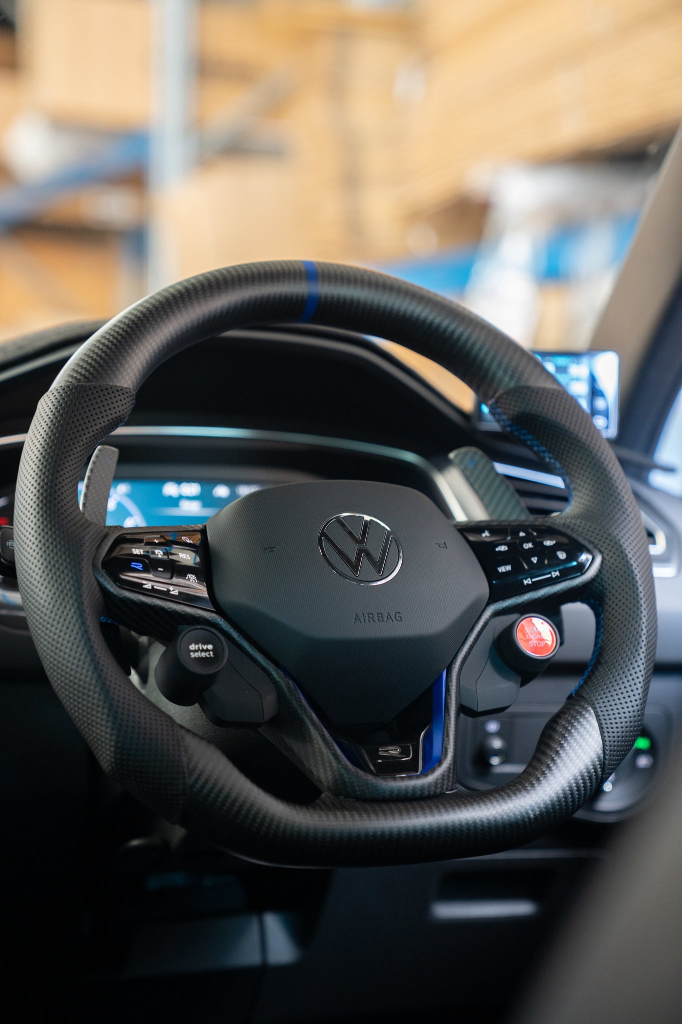 VW 2020+ Golf / Tiguan / T-Roc / Touareg Carbon Steering Wheel