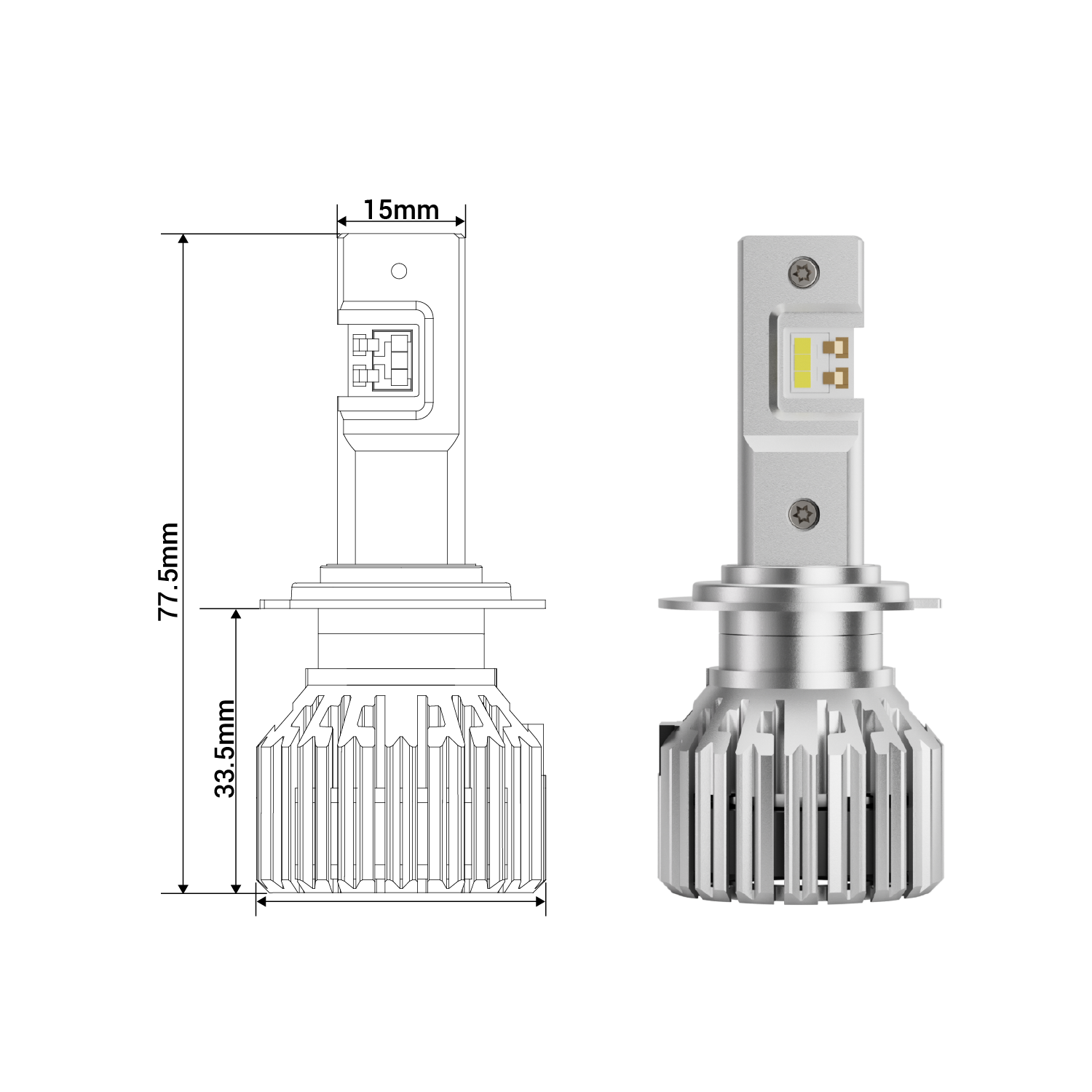 COSMIC 2 H7 LED Headlight Bulbs