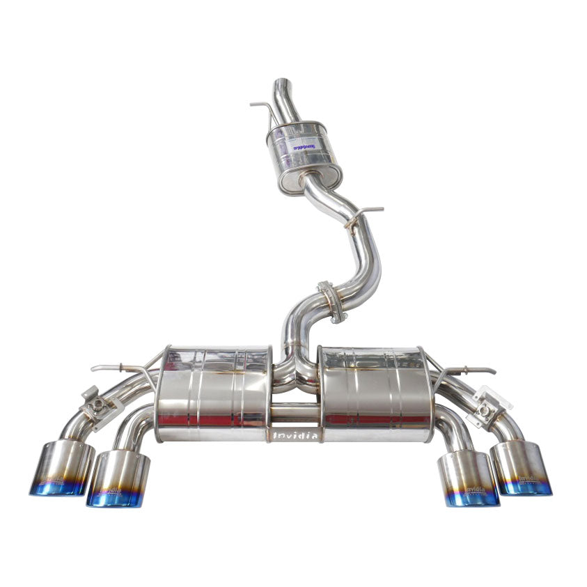 Invidia Q300 Valved Turbo Back Exhaust w/Oval Tips - VW Golf R Mk7