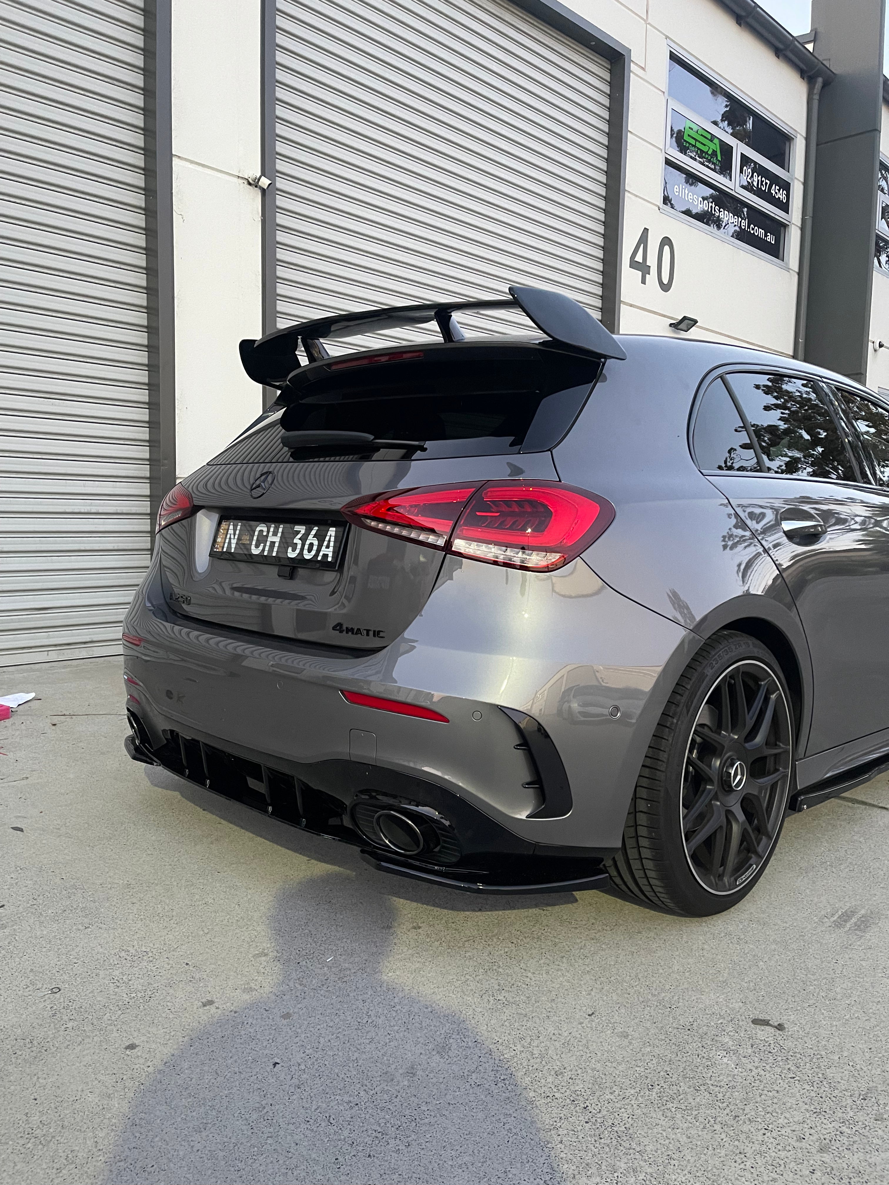 A35 AMG Style Rear Diffuser to suit Mercedes Benz W177 (With Exhaust Tips)