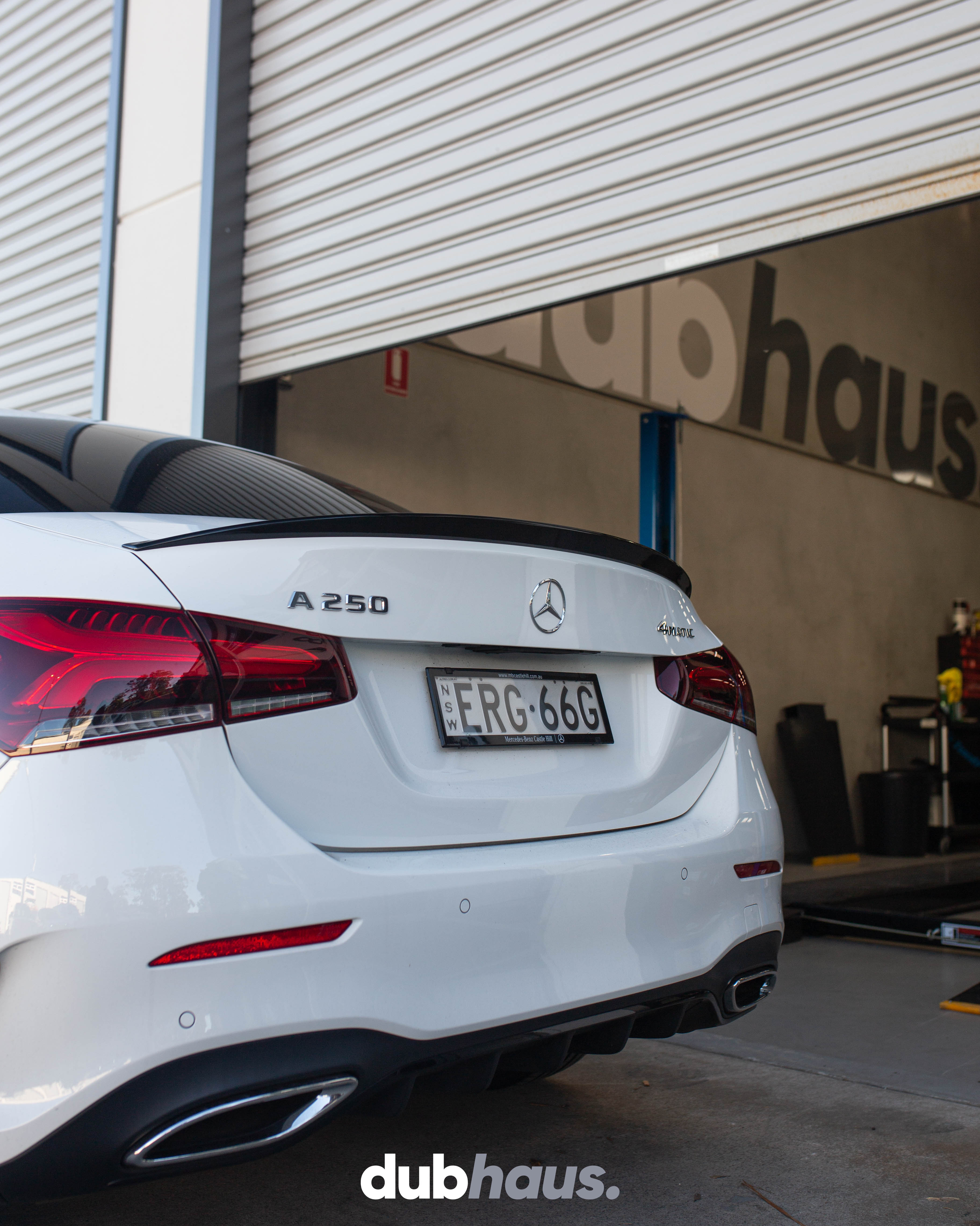 Mercedes Benz A Class Sedan W177 AMG Style ABS Spoiler (Gloss Black)