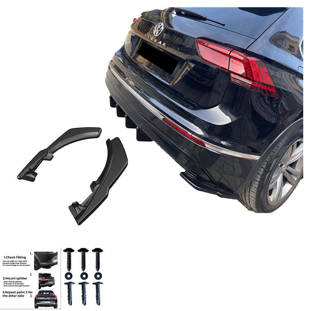 Rear Side Splitters VW Tiguan Mk2 Standart / R-Line 2015-2020