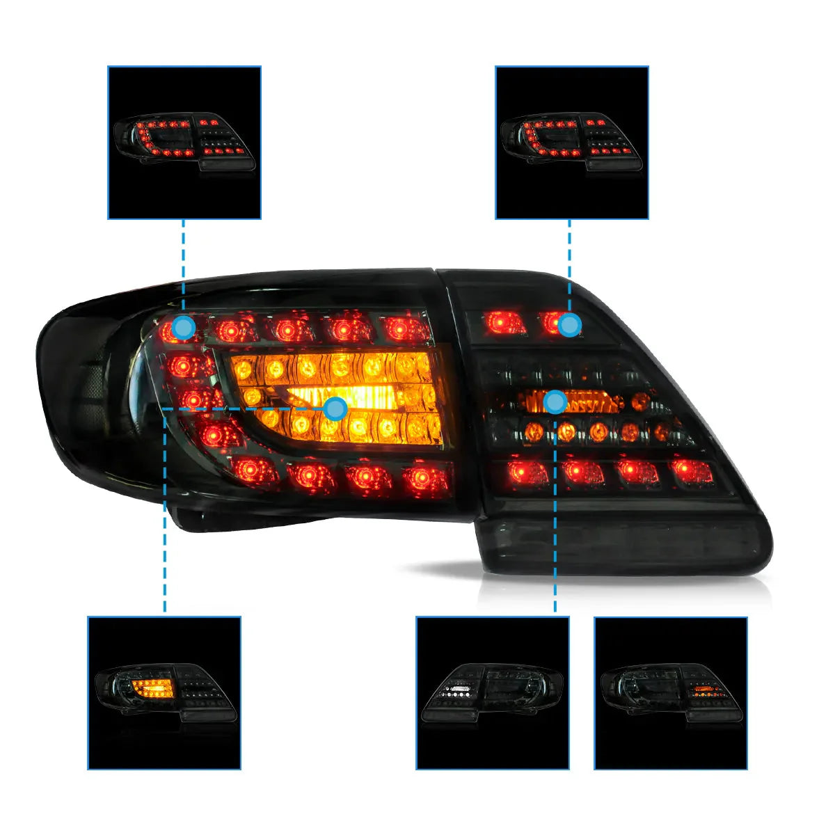 LED Tail Lights for Toyota Corolla 2011–2013