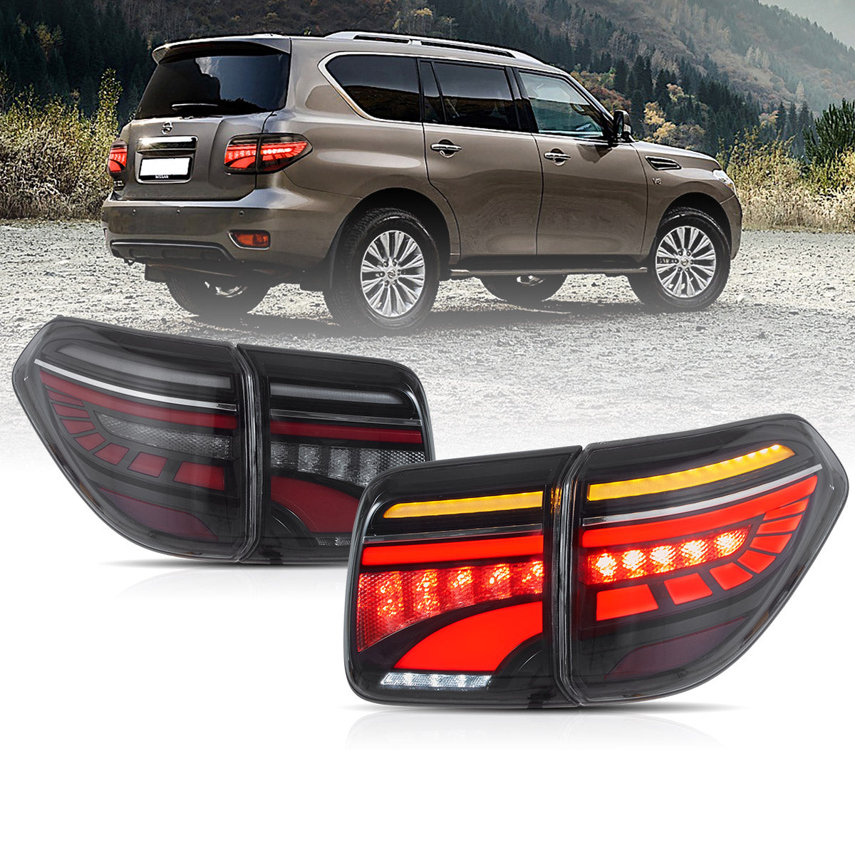 LED Tail Lights for Patrol & 2017–2020 Nissan Armada (Y62) 2010–2019